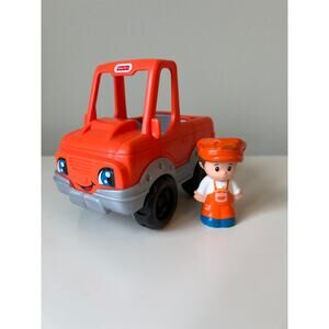 Fisher-Price Little People Orange Gray Truck & Figure